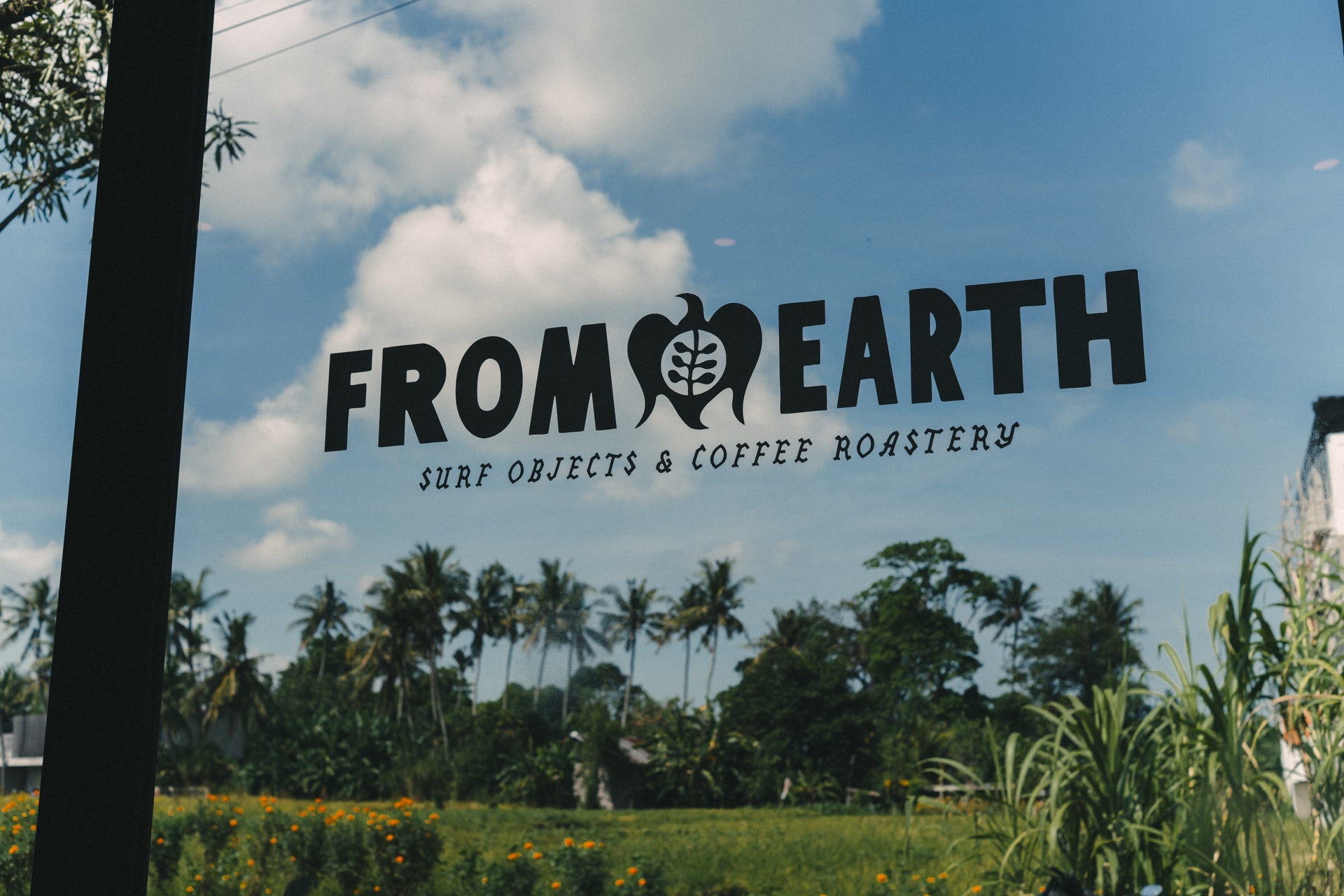 From Earth surf cafe and shop - selling the best coffee in bali and longboards