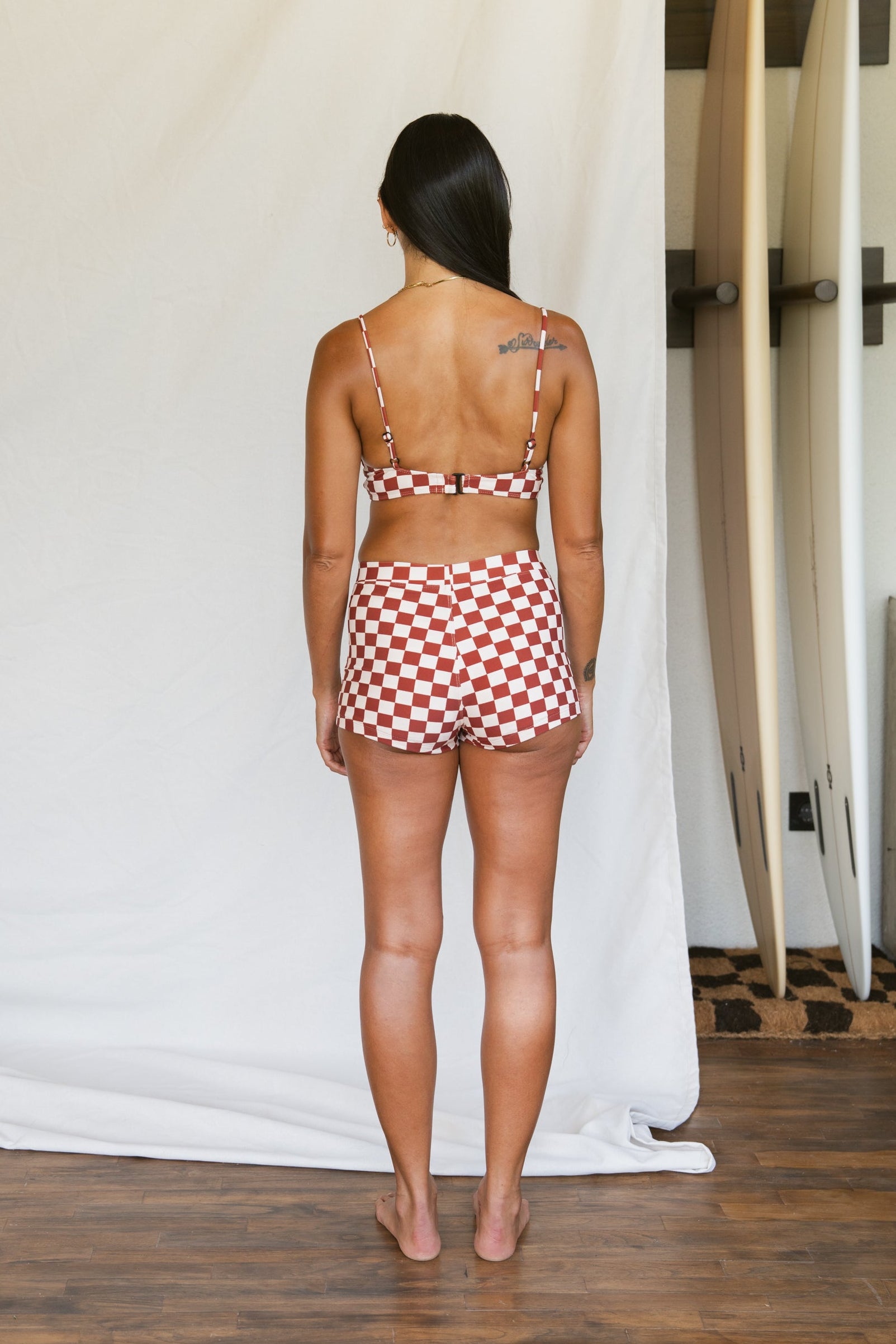 Maya Marfa Check Print Top