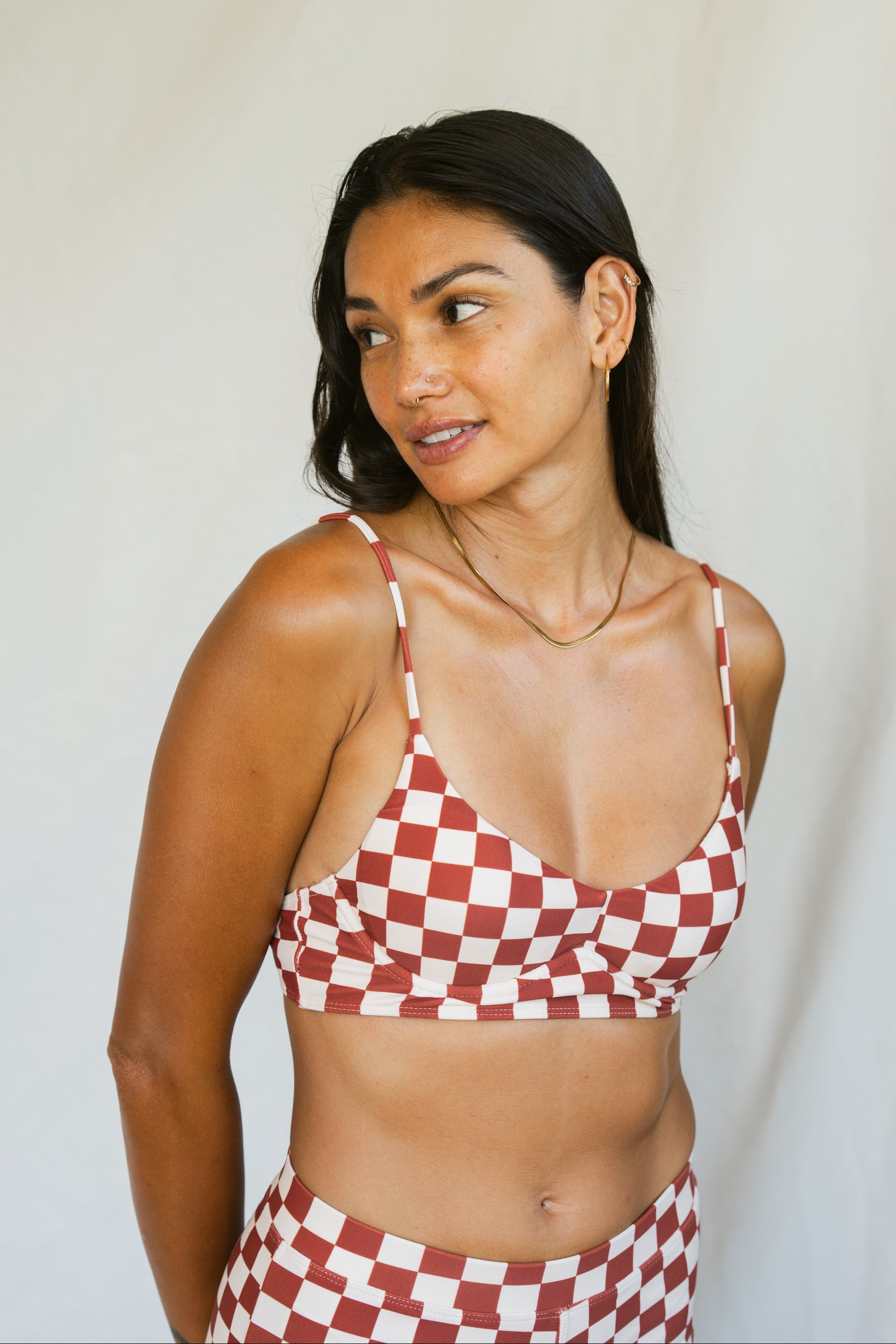 Maya Marfa Check Print Top